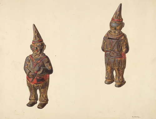 Fat Clown Coin Bank by Alf Bruseth, index of american design, 1938