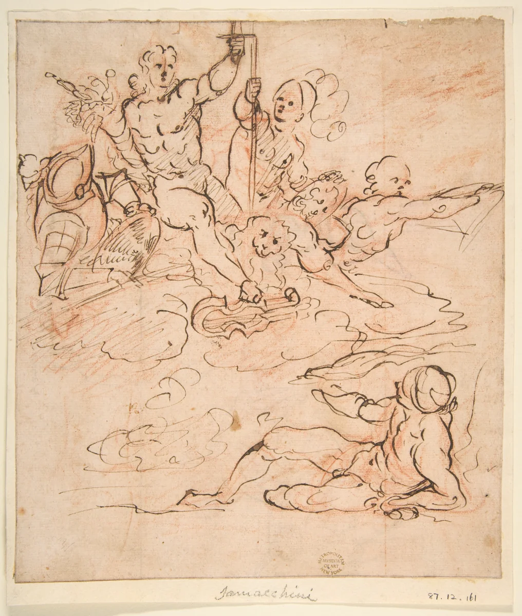 Allegory by Orazio Samacchini, drawing, 1532-1577