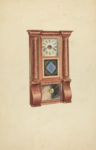 Clock by Lawrence Phillips, index of american design, 1953
