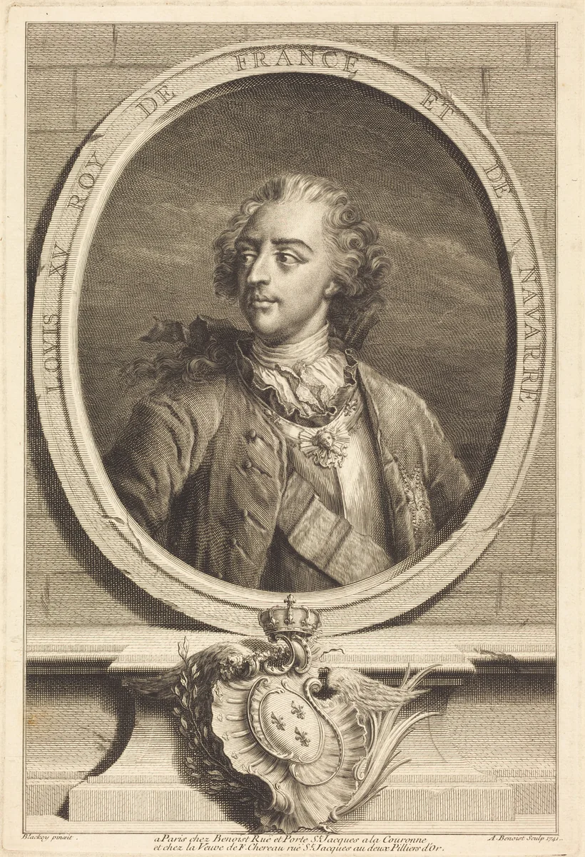 Louis XV, King of France by Antoine Benoist
Nicholas Blakey
Jakob Christoffel Le Blon, print, 1741