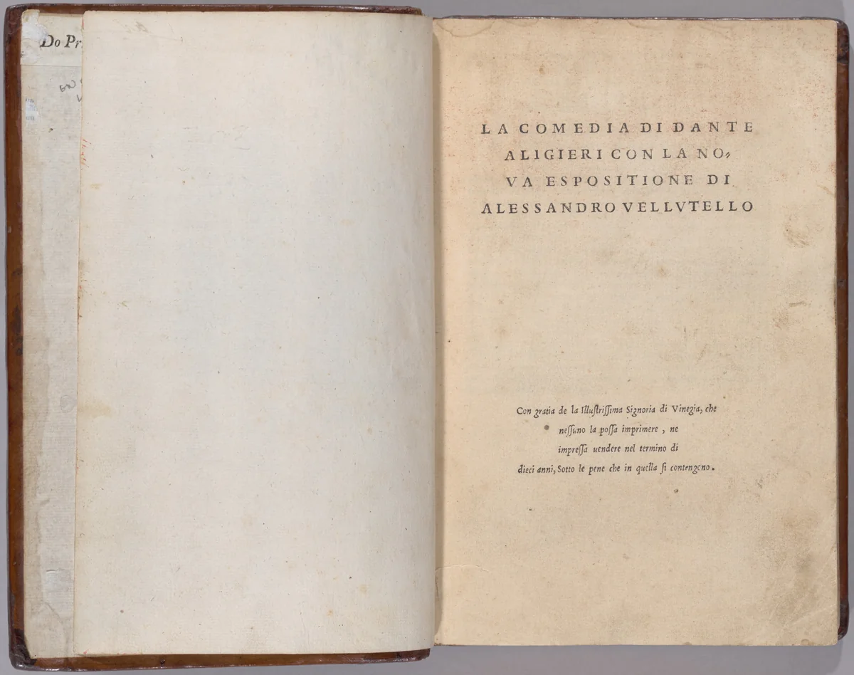 La Comedia by Dante Alighieri, volume, 1544