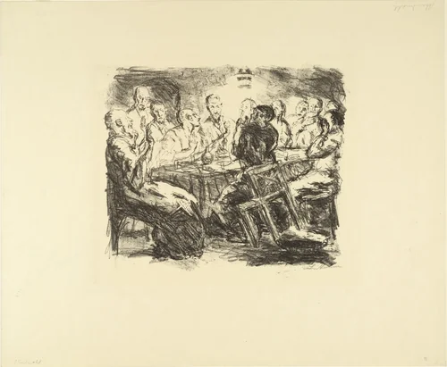The Last Supper (Das Abendmahl) from Six Lithographs to the New Testament (Sechs Lithographien zum Neuen Testament) by Max Beckmann, print, 1911