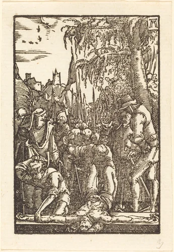 Christ Nailed to the Cross by Albrecht Altdorfer, print, 1513