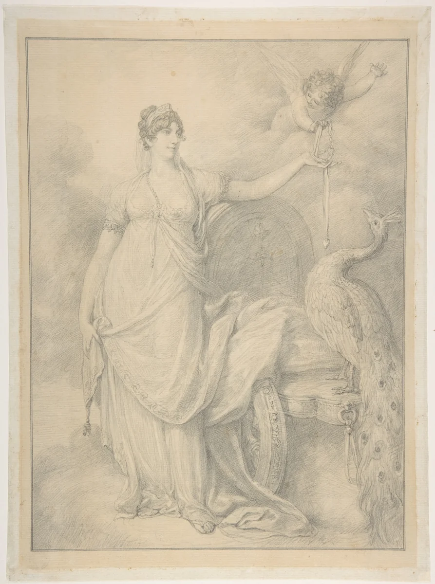 Lavinia, Countess Spencer as Juno by Richard Cosway, drawing, 1801-1811
