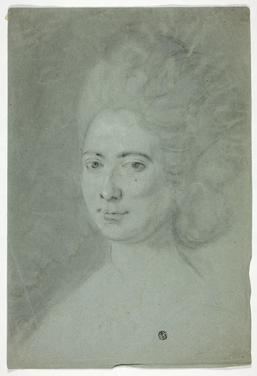Portrait of a Lady by John Russell, drawing, 1700-1799