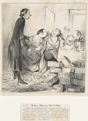 Robert Macaire Md de Bibles by Honoré Daumier, print, 1838