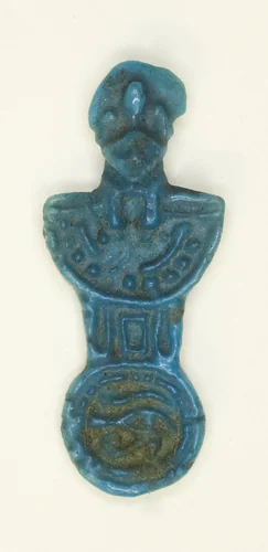 Amulet of a Menat Counterpoise with Lion-headed Goddess by Egyptian, metalwork, -747--525