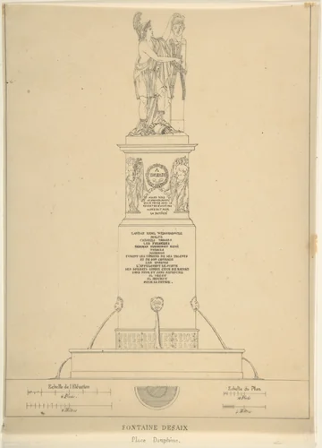 Fontaine Desaix by Charles Percier, drawing, 1764-1838