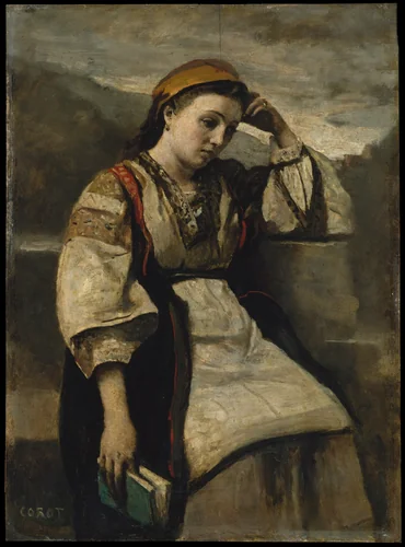 Reverie by Camille Corot, painting, 1855-1870