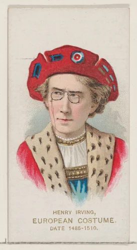 Henry Irving in European Costume from 1485-1510, from the set Actors and Actresses, First Series (N70) for Duke brand cigarettes by W. Duke, Sons & Co., print, 1888-1889