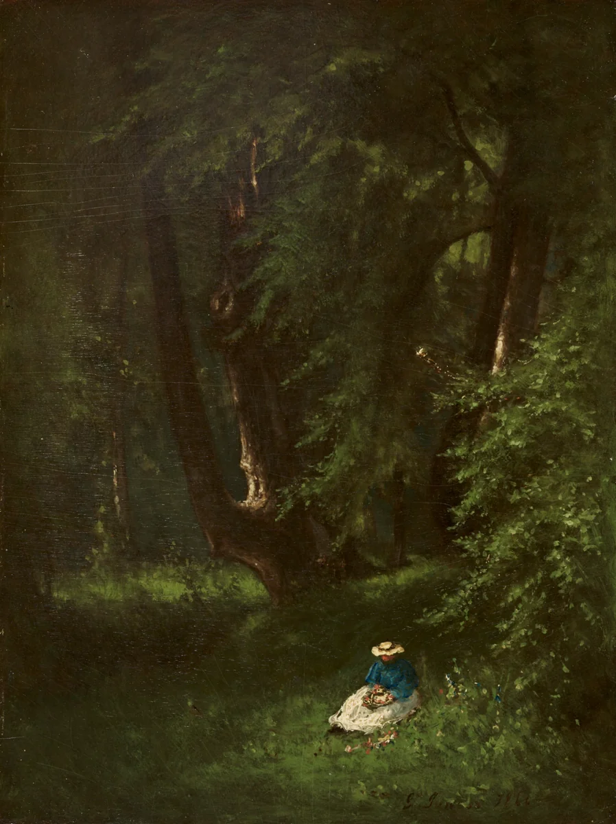 In the Woods by George Inness, painting, 1866