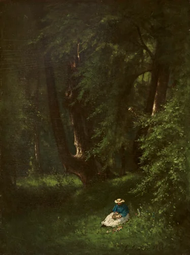 In the Woods by George Inness, painting, 1866