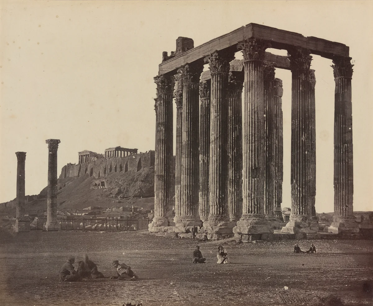 Temple of Jupiter by James Robertson; Felice Beato; Antonio Beato, photograph, 1857