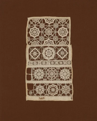 Fragment of a Sampler by England, textile, 1669
