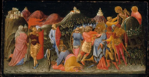 The Betrayal of Christ by Bartolomeo di Tommaso, painting, 1440-1450