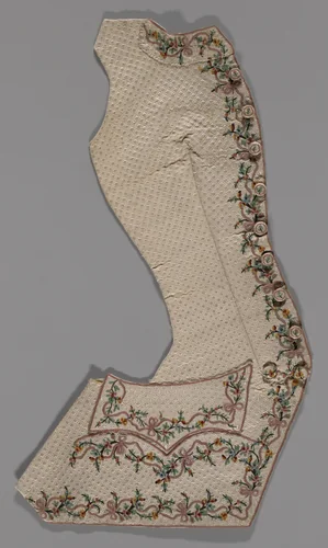 Parts of a Waistcoat by France, textile, 1775-1890