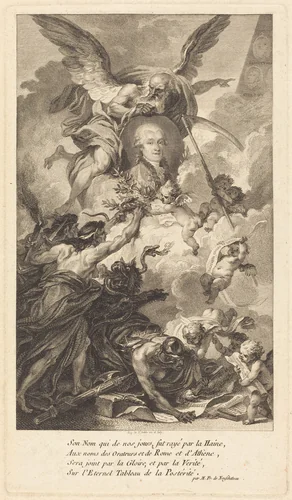 Simon-Nicolas-Henri Linguet by Augustin de Saint-Aubin, print, 1780