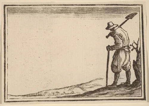 Peasant with Shovel on His Shoulder by Edouard Eckman
Jacques Callot, print, 1621