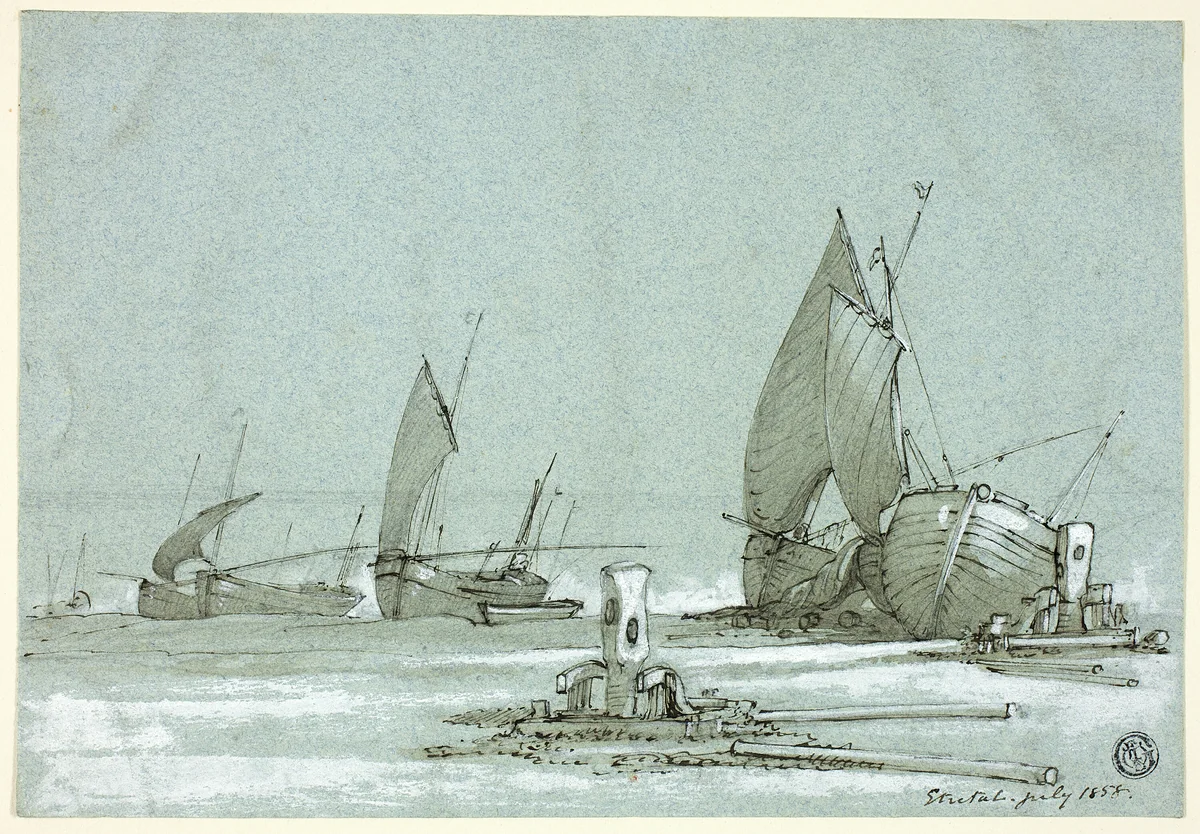 Entretat by Clarkson Stanfield, drawing, 1858