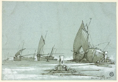 Entretat by Clarkson Stanfield, drawing, 1858