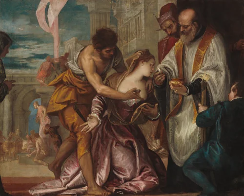 The Martyrdom and Last Communion of Saint Lucy by Veronese, painting, 1585-1586