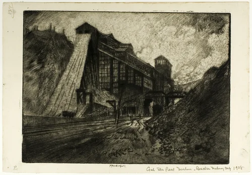 Coal—The Great Incline, Breaker, Mahanoy City by Joseph Pennell, print, 1908