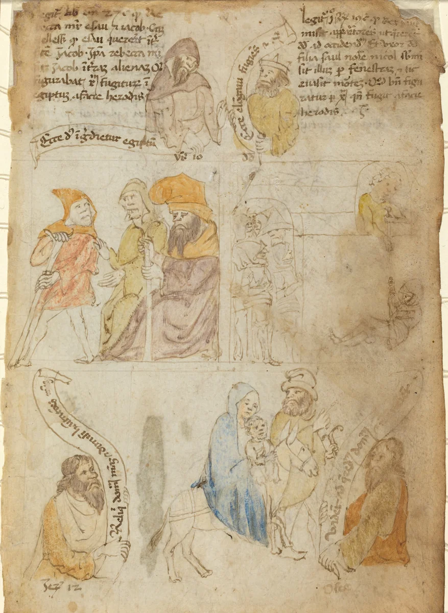 The Flight into Egypt [recto] by Italian 15th Century, drawing, 1400-1449