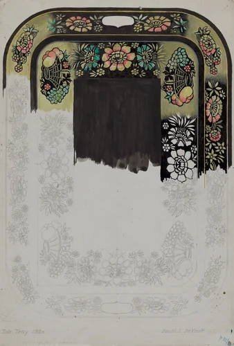 Toleware Tray by David S. De Vault, index of american design, 1935-1942