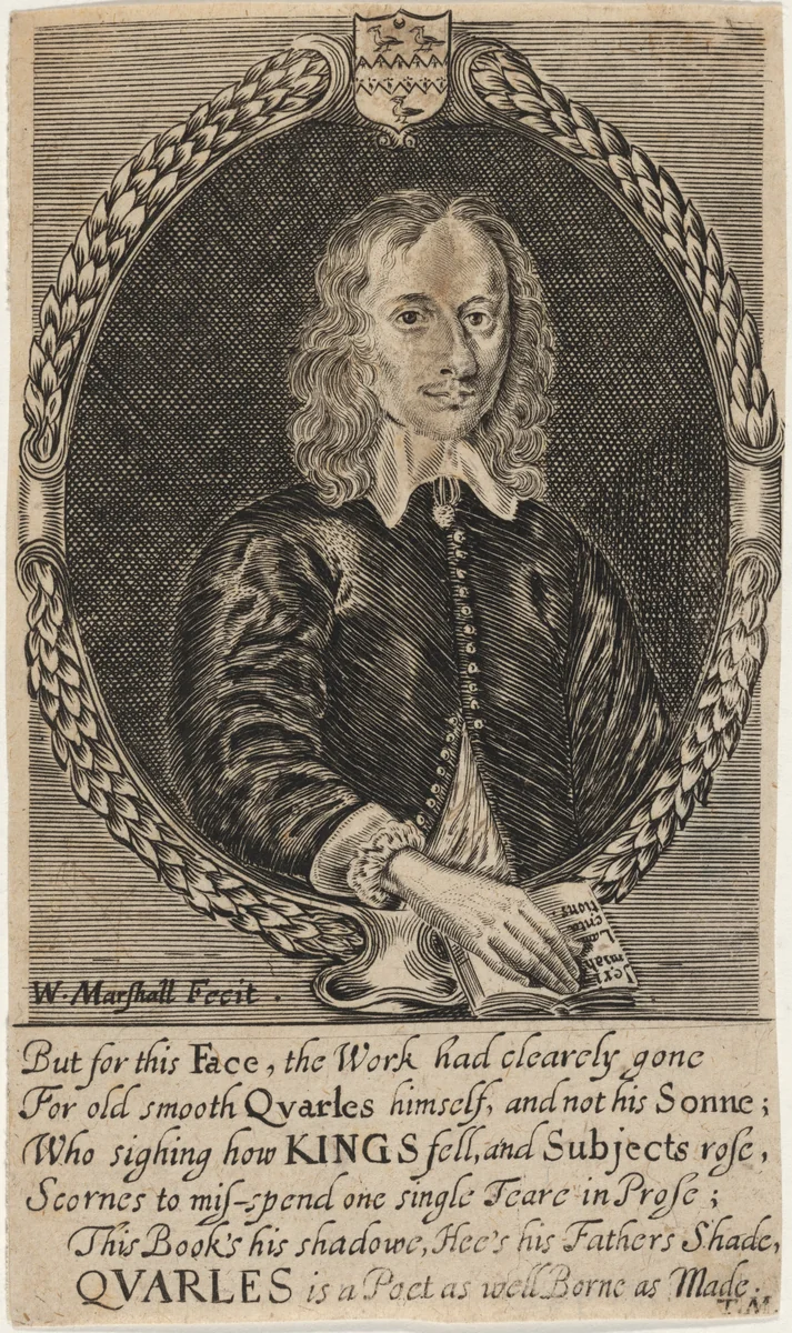 John Quarles by William Marshall, print, 1649