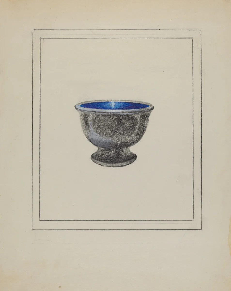 Pewter Salt or Sugar Bowl by Sara Garfinkel, index of american design, 1936
