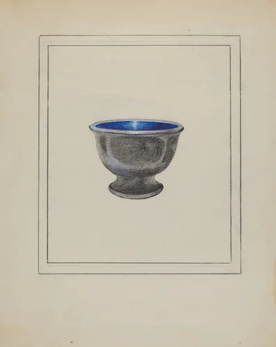 Pewter Salt or Sugar Bowl by Sara Garfinkel, index of american design, 1936
