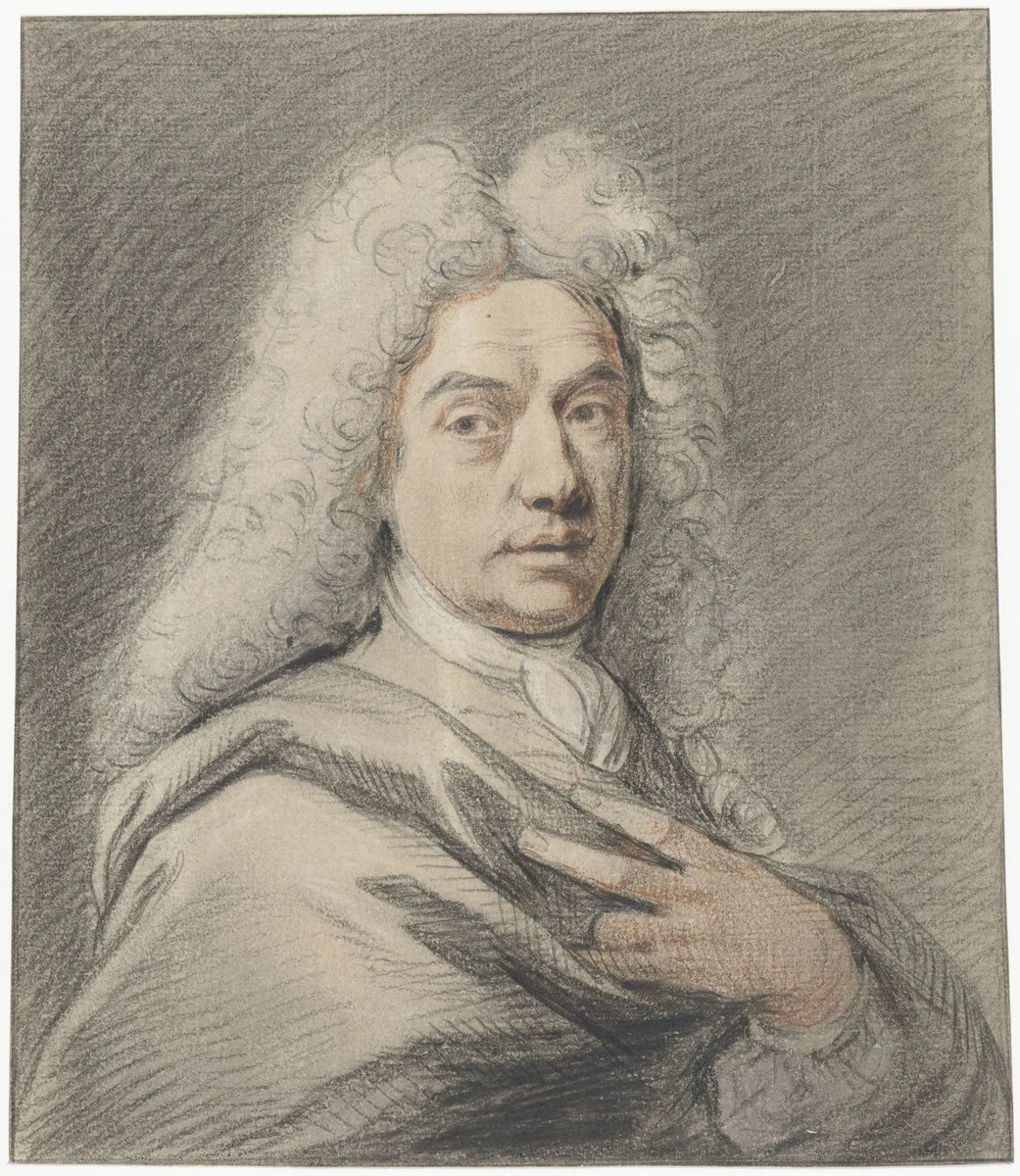 Zelfportret van Norbert van Bloemen by Norbert van Bloemen, drawing, 1690-1730