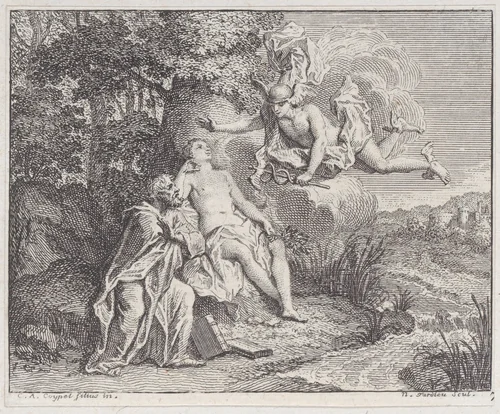 Book 4, Fable 16: The Peace (La Paix), from "Fables Nouvelles" by Nicolas Henry Tardieu, print, 1719