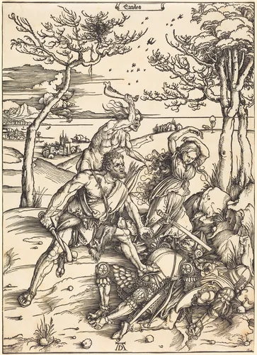 Hercules Conquering Cacus ("Ercules") by Albrecht Dürer, print, 1496