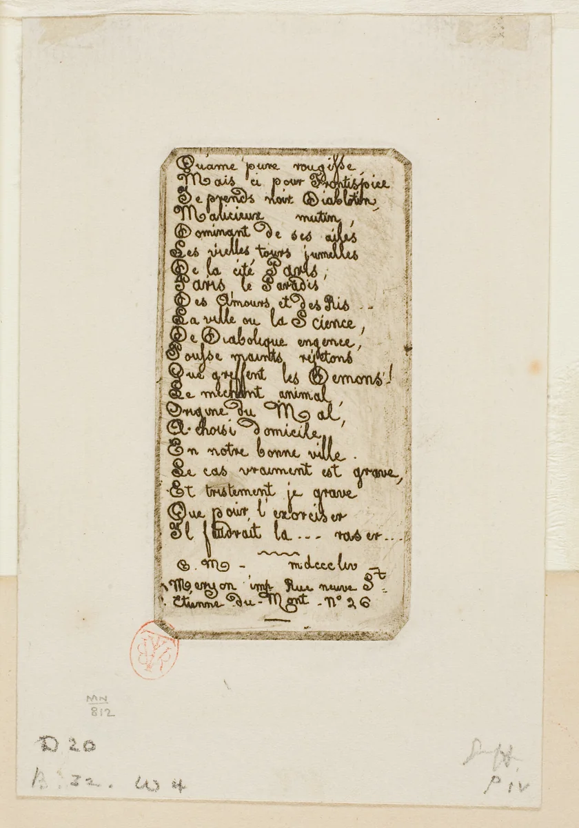 Let the pure soul groan... by Charles Meryon, print, 1854