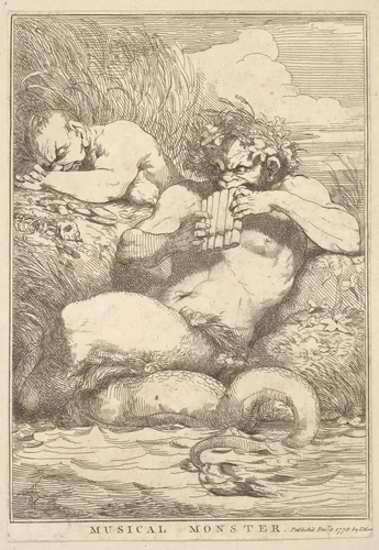 Musical Monster, from "Fifteen Etchings Dedicated to Sir Joshua Reynolds" by John Hamilton Mortimer, print, 1778