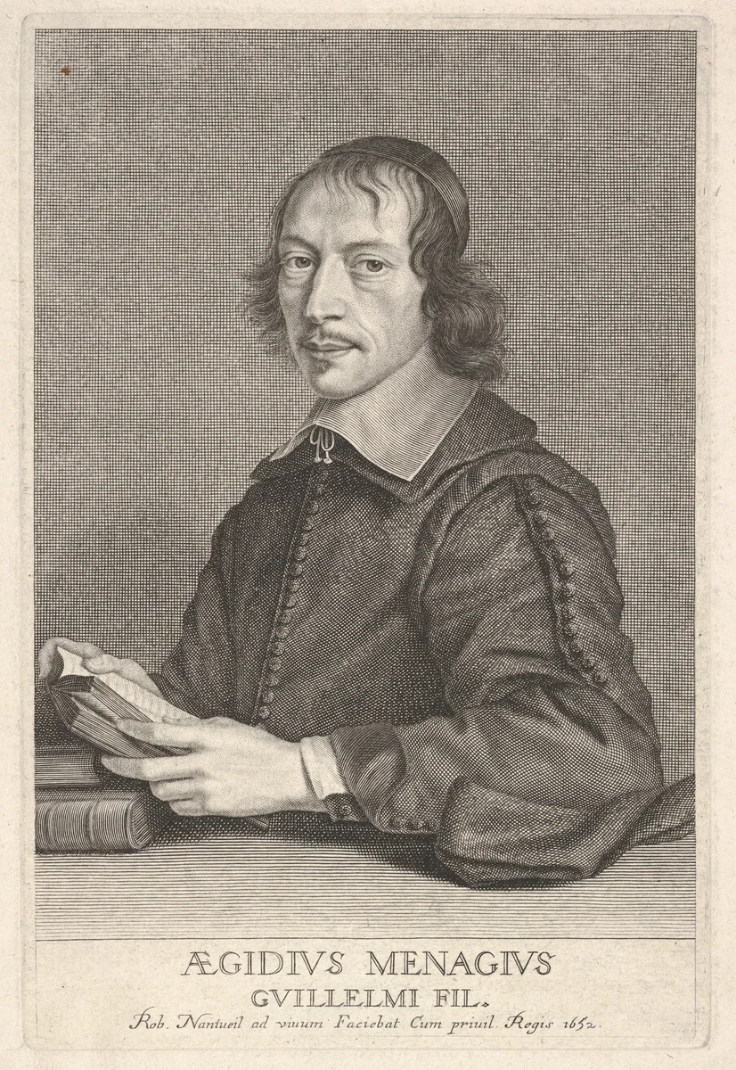 Gilles Ménage by Robert Nanteuil, print, 1647-1657