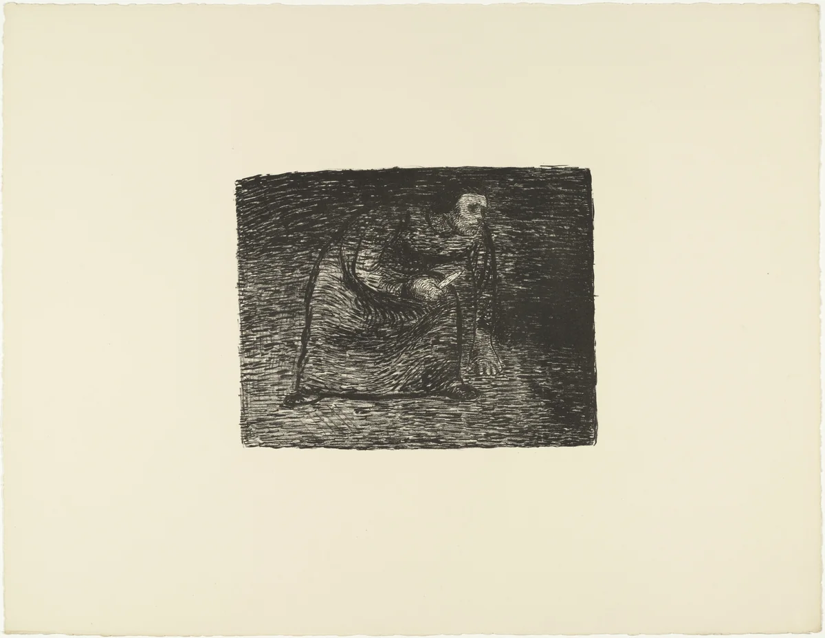 Contemplating Murder (Auf Mord bedacht) from The Dead Day (Der tote Tag) by Ernst Barlach, print, 1910
