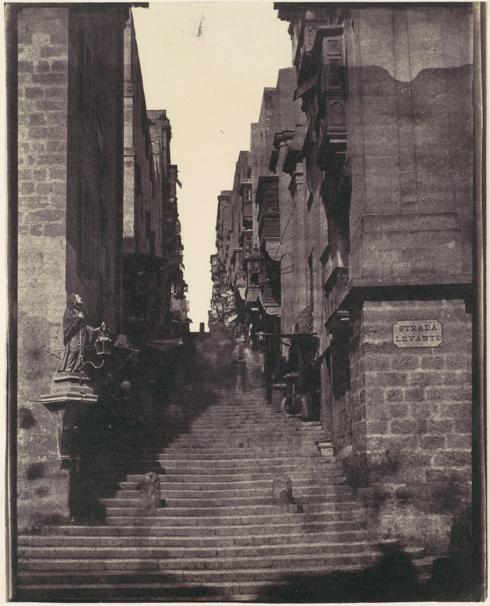 [Strada Levante, Valletta, Malta] by Calvert Richard Jones, photograph, 1850-1859