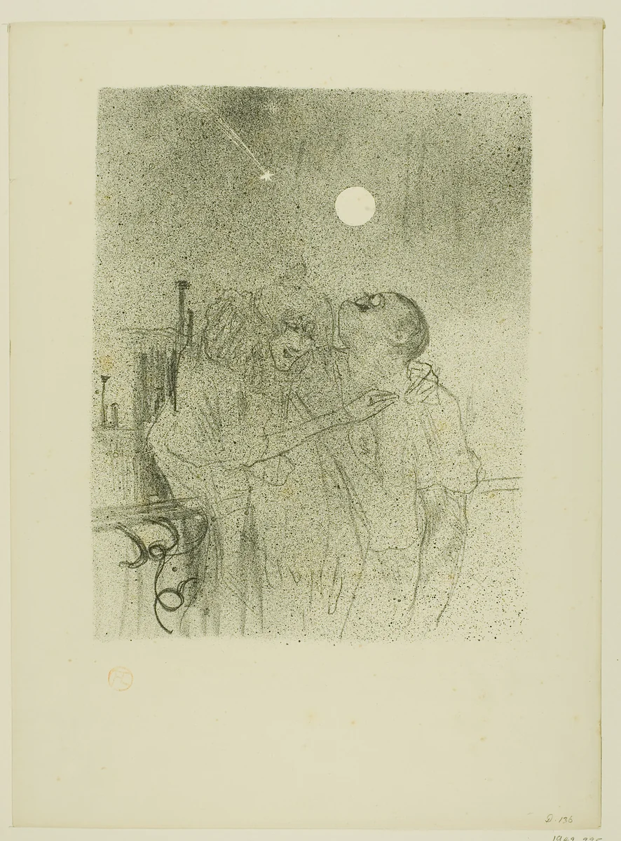 Shooting Stars, from Mélodies de Désiré Dihau by Henri de Toulouse-Lautrec, print, 1895