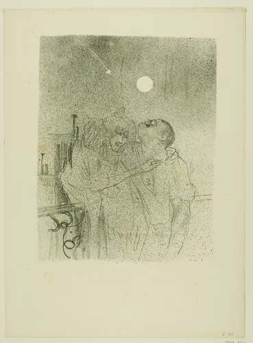 Shooting Stars, from Mélodies de Désiré Dihau by Henri de Toulouse-Lautrec, print, 1895