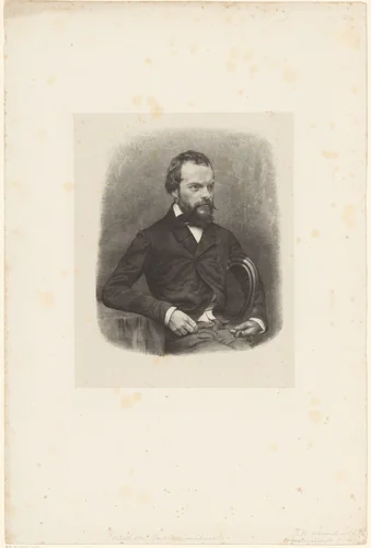 Portret van Jan Weissenbruch by Frederik Hendrik Weissenbruch, print, 1838-1887