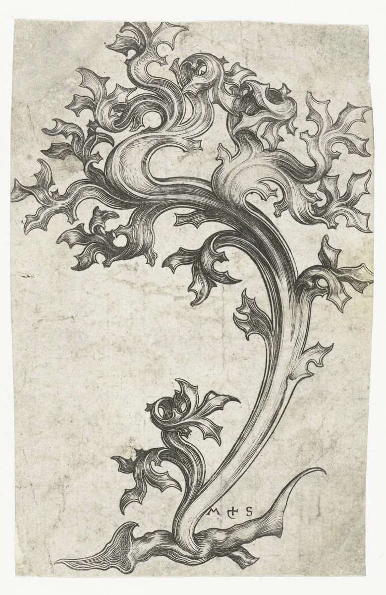 bladornament (distel) by Unknown, print, 1470-1491