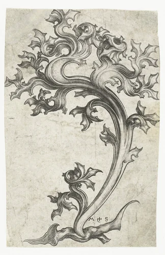 bladornament (distel) by Unknown, print, 1470-1491