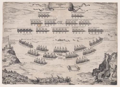Combat de la Louange et de la Satire by François Chauveau, print, 1633-1676