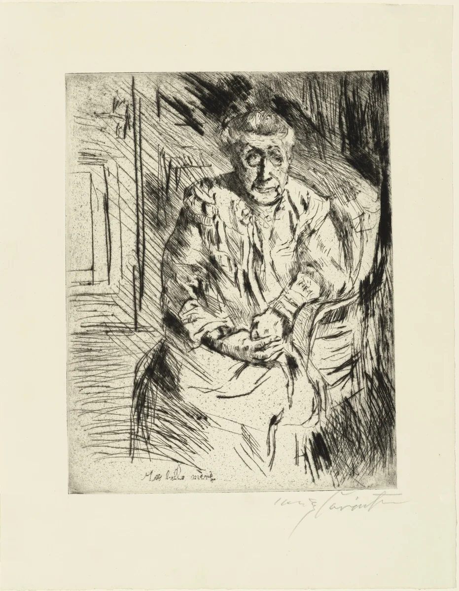 My Mother-in-Law (Ma belle mère) from the portfolio At the Corinthians (Bei den Corinthern) by Lovis Corinth, print, 1919