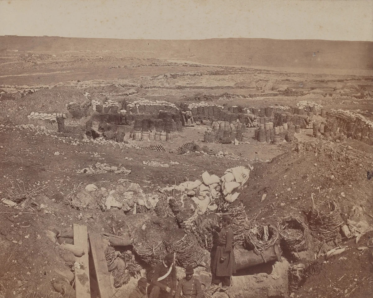 The Mamelon Vert by James Robertson; Felice Beato, photograph, 1855-1856