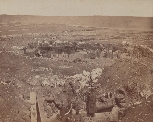 The Mamelon Vert by James Robertson; Felice Beato, photograph, 1855-1856