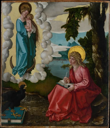 Saint John on Patmos by Hans Baldung, painting, 1506-1516
