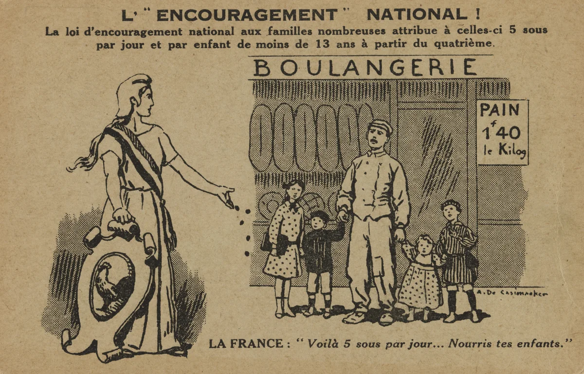 L’ "encouragement" national !, Dessin d’une devanture de boulangerie, Paris by Unidentified Photographer, photograph, 1910